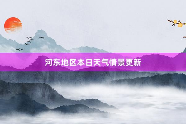 河东地区本日天气情景更新